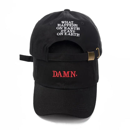 DAMN Embroidered Hip Hop Unstructured Baseball Hat