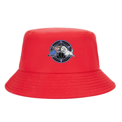 Whimsical Kid Pup Mystical Circle Graphic Bucket Hat