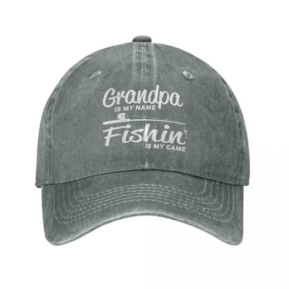 Vintage Fishing Distressed Baseball Cap