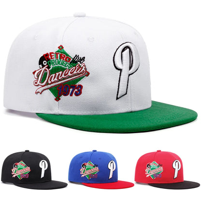 Personalized 1973 Letter P Flat Edge Baseball Cap