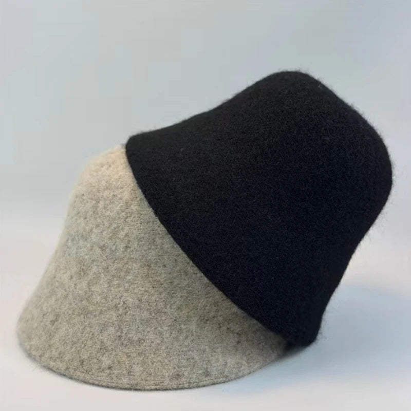 Retro Dome Wool Felt Bucket Hat