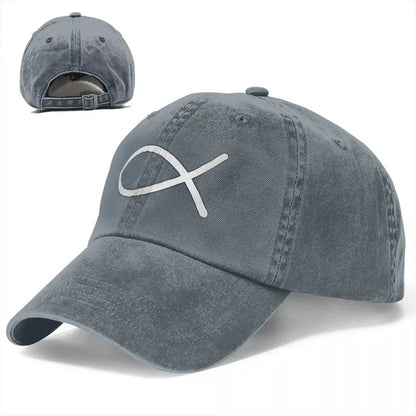 Jesus Fish Ichthys Vintage Christian Baseball Cap