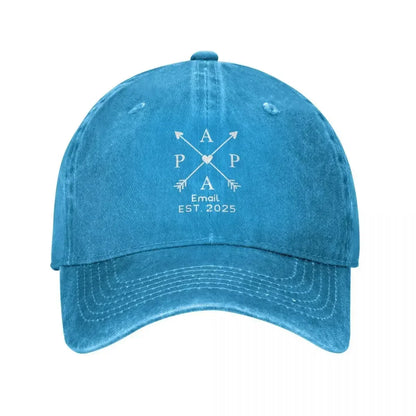 Dads Edition Personalized Name Year Distressed Baseball Cap