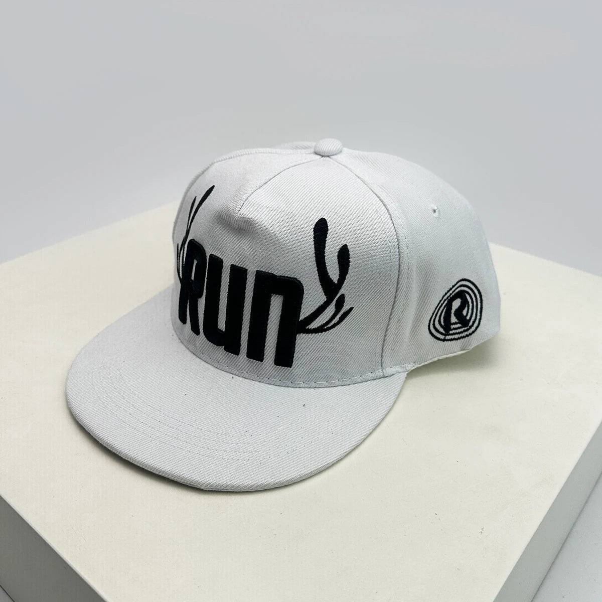 Unisex Flat Eave Embroidered RUN Letters Baseball Hats