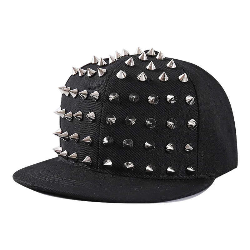 Punk Rivet Hip Hop Snapback Cap