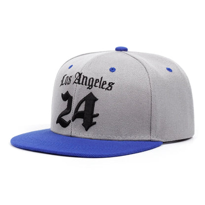 Los Angeles Letter Embroidered Flat Brim Baseball Hat