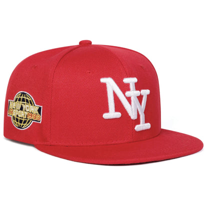 NY Letter Embroidery Unisex Street Snapback Cap