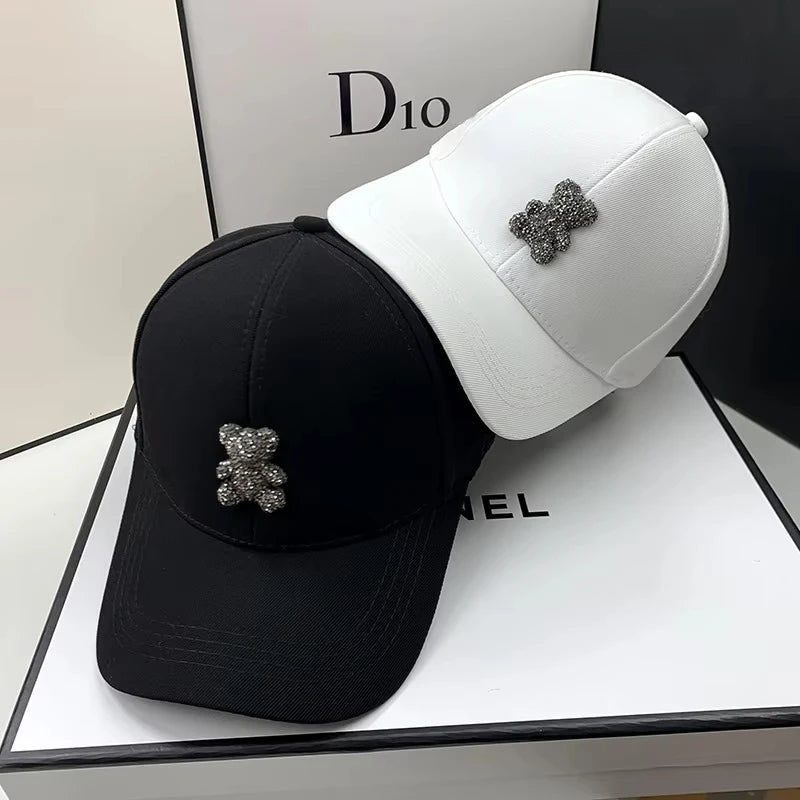 Crystal Teddy Bear Baseball Cap