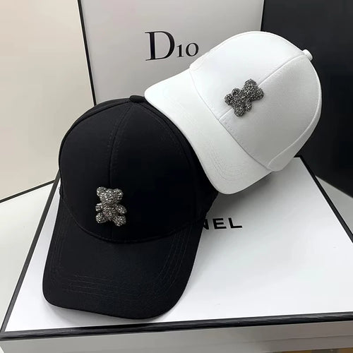 Crystal Teddy Bear Baseball Cap