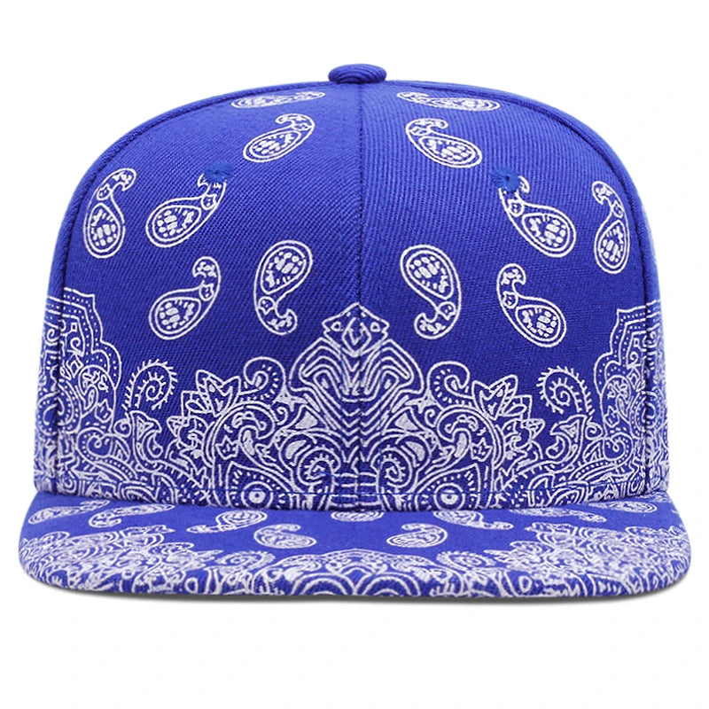 Vintage Paisley Label Hip Hop Snapback Cap
