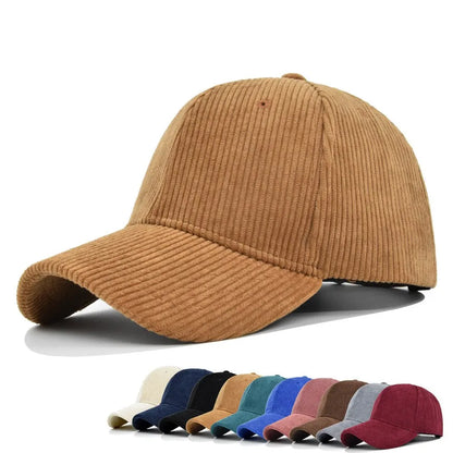 Korean Style Corduroy Small Curved Brim Baseball Cap