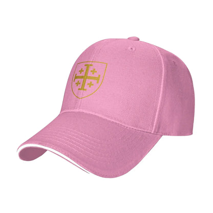 Jerusalem Cross Shield Trucker Baseball Cap