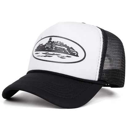 Letter Embroidery Mesh Baseball Cap