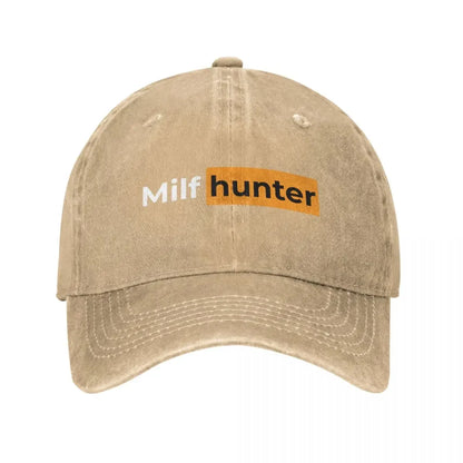 Funny Milf Hunter Vintage Distressed Baseball Cap