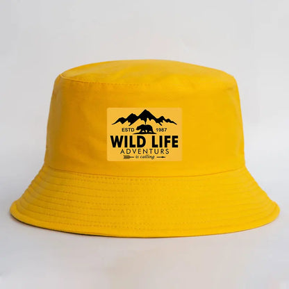 Wild Life Printed Reversible Double Side Beach Bucket Hat