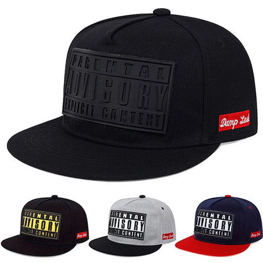 Unisex ADVISORY Embroidered Flat Brim Baseball Cap