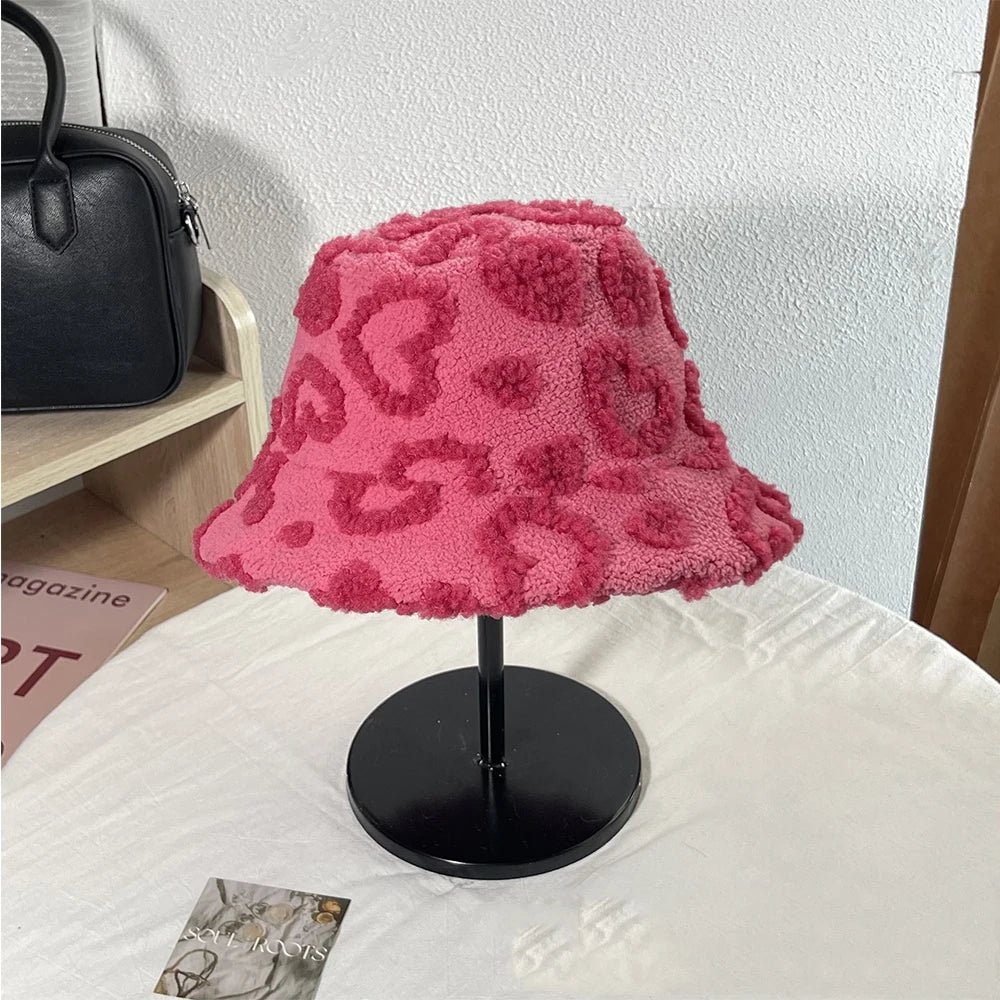 Lambskin Love Jacquard Warm Bucket Hat