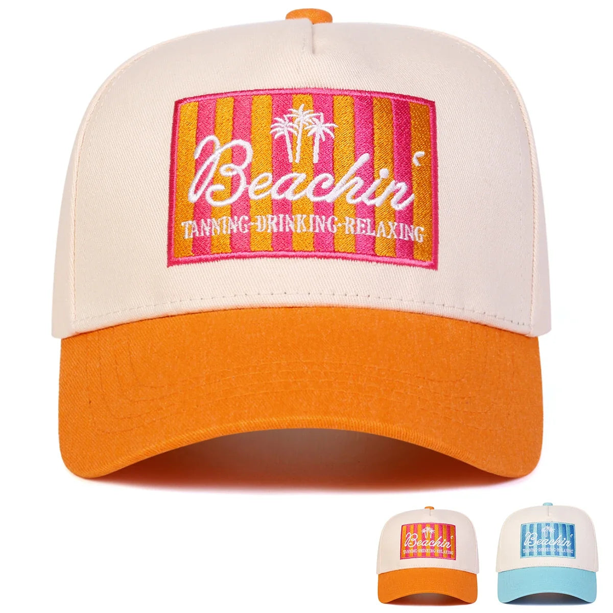 Beachin Embroidery Adjustable Outdoor Baseball Cap