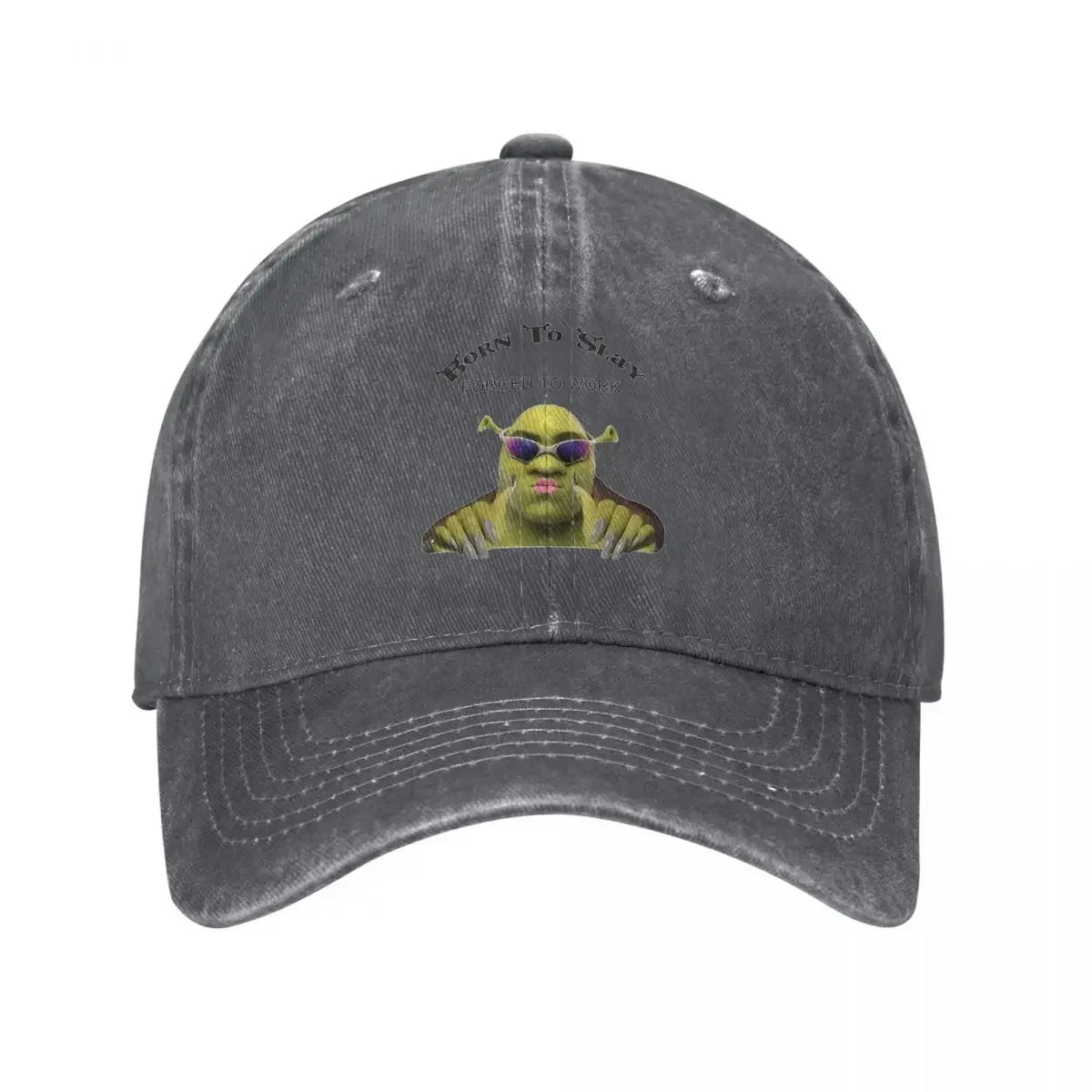 Born To Slay Forced To Work Shrek Baseball Cap