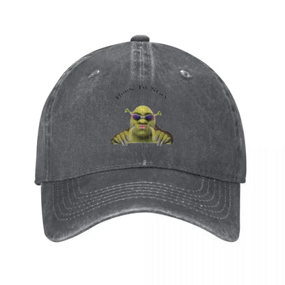 Born To Slay Forced To Work Shrek Baseball Cap