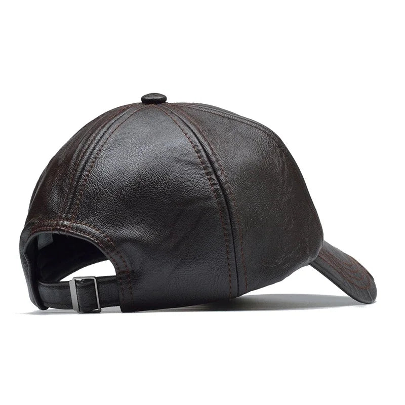 Leather Hip Hop Snapback Cap