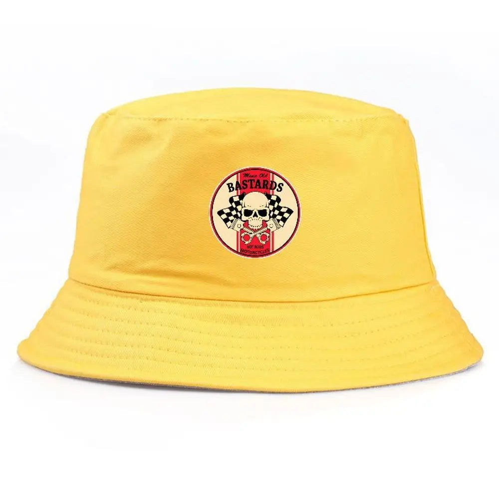 BASTARDS Skull Sunglasses Printed Black Bucket Hat
