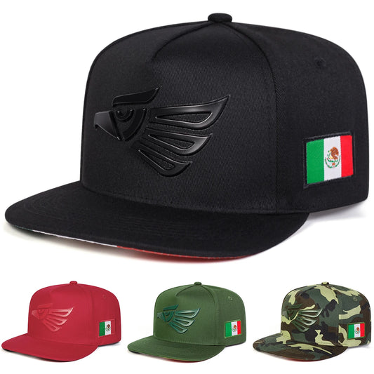 Unisex Eagle Head Embroidery Hip Hop Snapback Cap