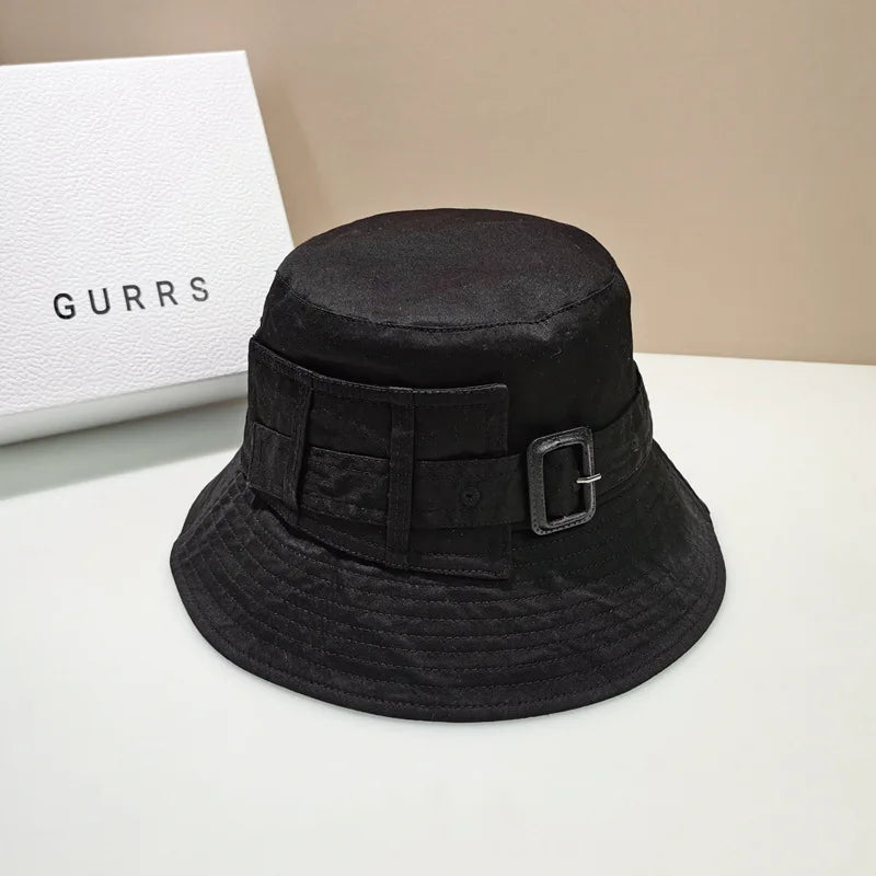 Luxury Belt Buckle Fashion Bucket Hat for Women