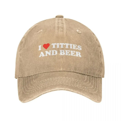 I Love Titties And Beer Vintage Baseball Cap