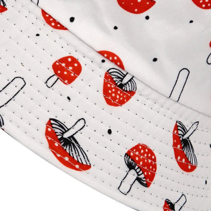 Fashion Mushroom Print Double Sided Bucket Hat