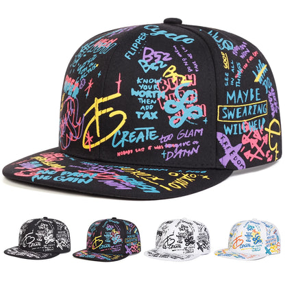 Unisex 88 Letter Graffiti Print Hip-hop Hats
