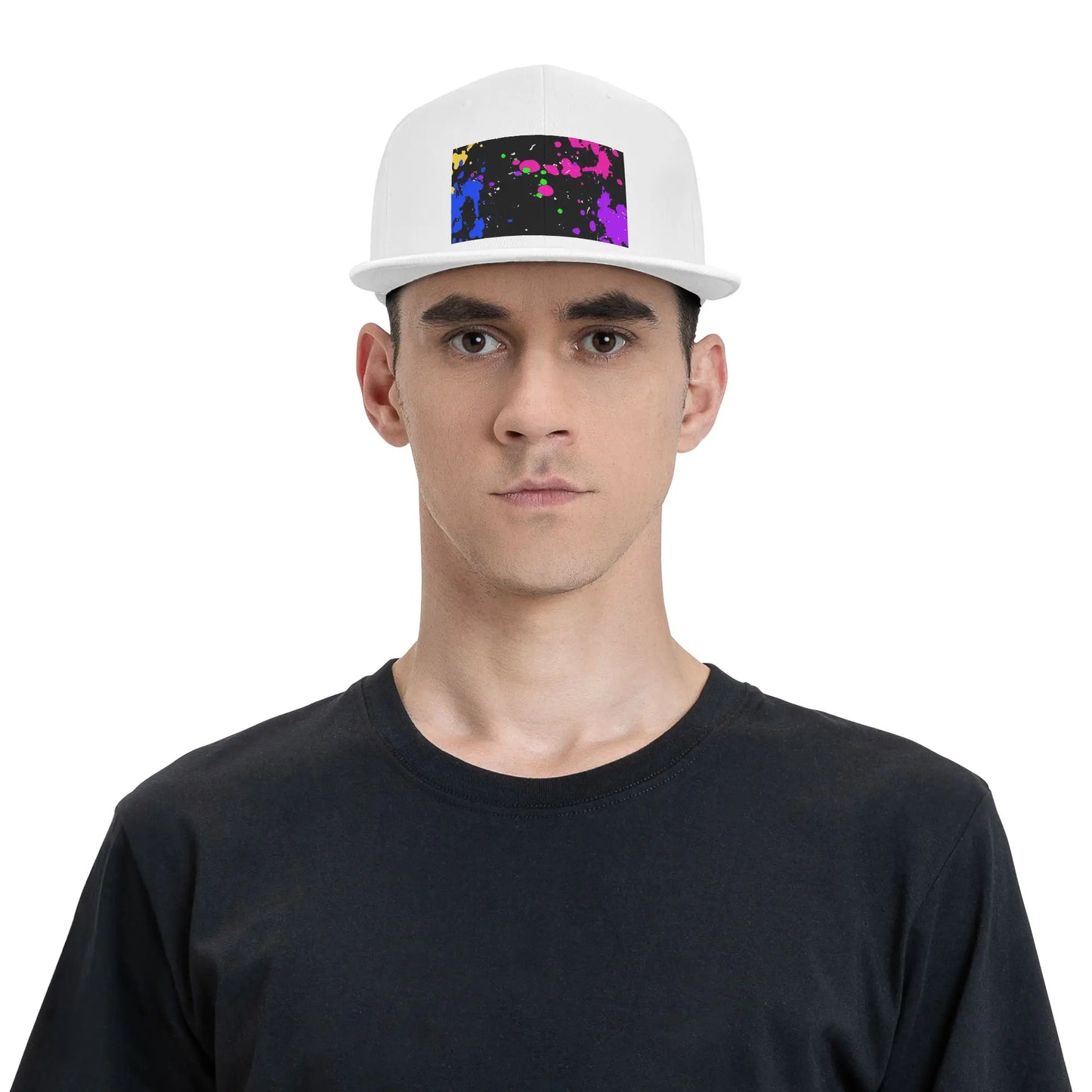 Colorful Graffiti Splatter Pattern Snapback Cap
