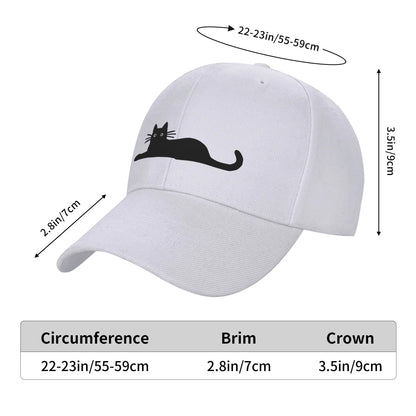 Black Cat Y2K Kpop Rock Casual Baseball Cap