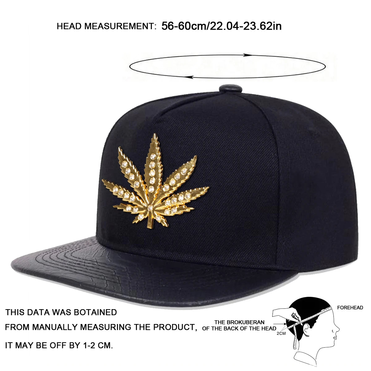 Unisex Maple Leaf Label Leather Hip-hop Hats