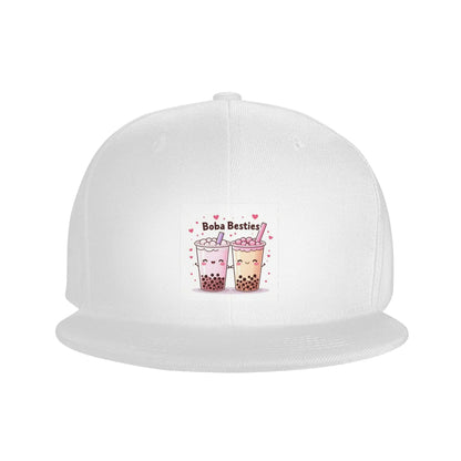 Boba Besties Kawaii Bubble Tea Snapback Cap