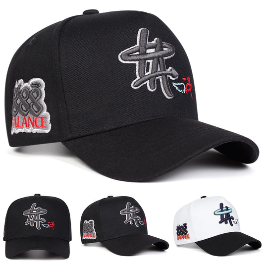Unisex HA Letter Embroidered Adjustable Baseball Cap