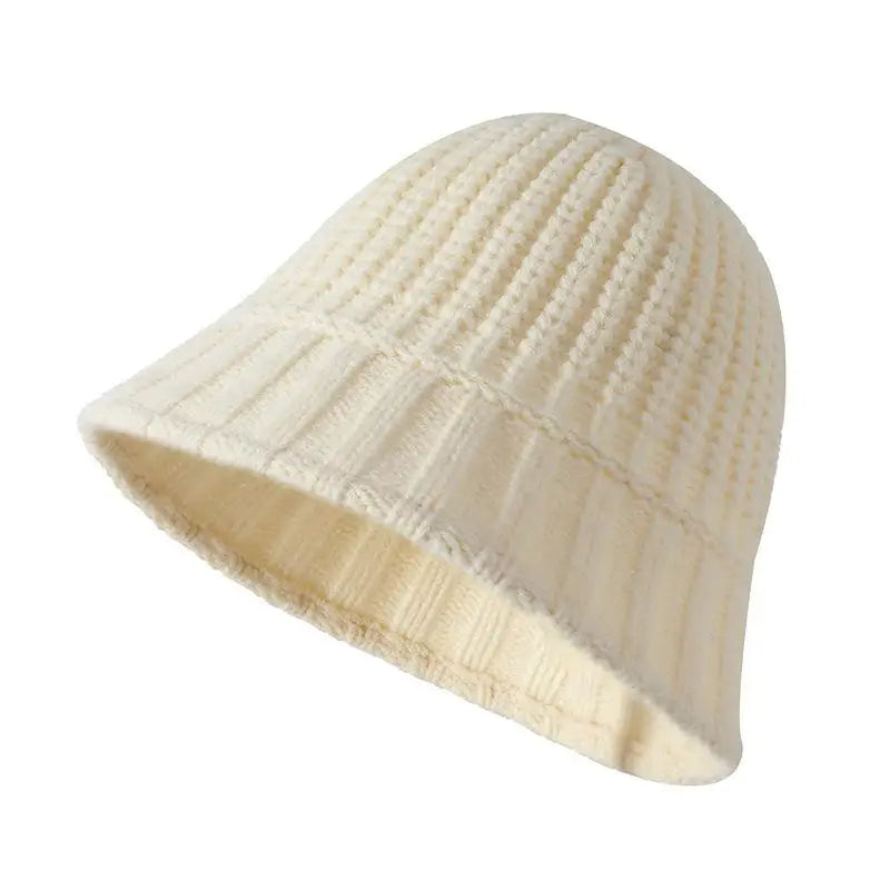 Knitted Wide Brim Bucket Hat