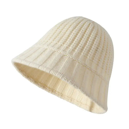 Knitted Wide Brim Bucket Hat