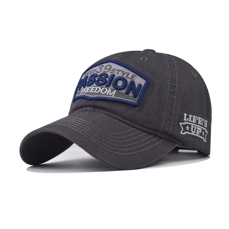 Unisex Cotton Washed Vintage Letter Baseball Cap