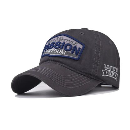 Unisex Cotton Washed Vintage Letter Baseball Cap