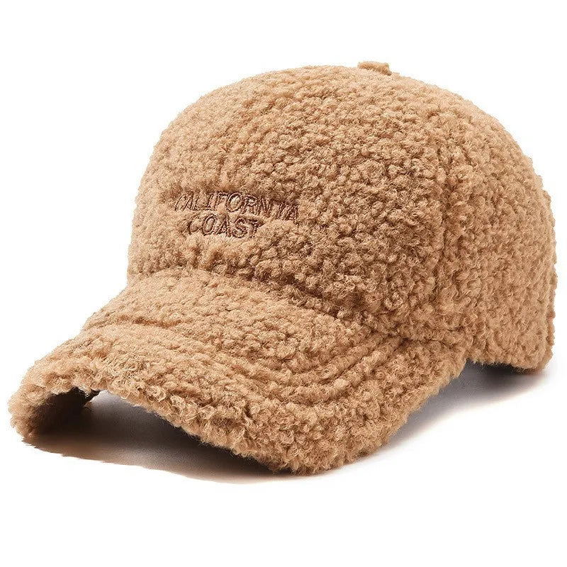 Plush Lamb Wool Warm Baseball Cap