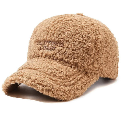 Plush Lamb Wool Warm Baseball Cap