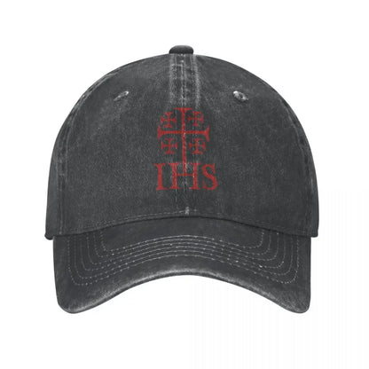 Vintage Jerusalem Cross IHS Orthodox Baseball Cap