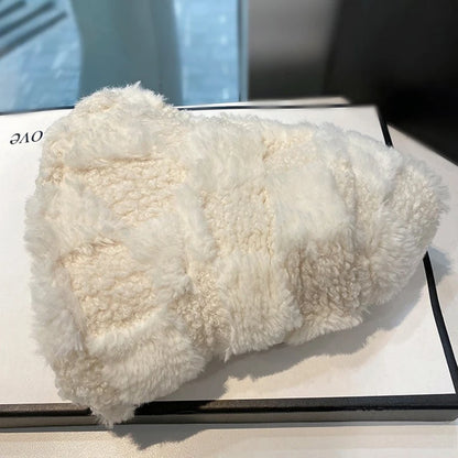 Warm Sheepskin Versatile Autumn Winter Bucket Hat
