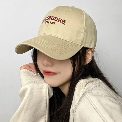 Retro Letters Cotton Ponytail Baseball Cap