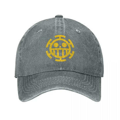 Skull One Piece Anime Vintage Baseball Cap