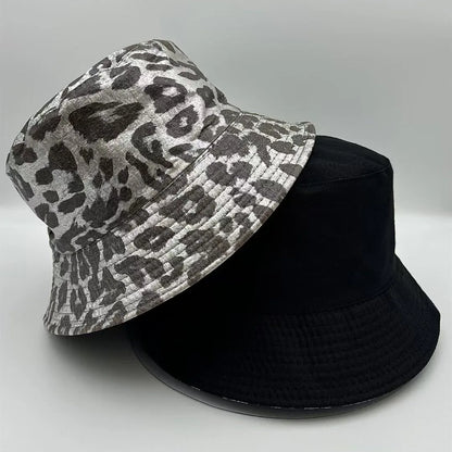 Leopard Print Double Sided Bucket Hat