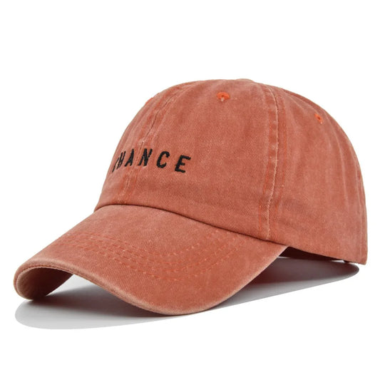 Vintage Washed Cotton Letter Sunshade Baseball Cap