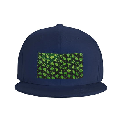 Cannabis Leaf Graphic Pattern Snapback Cap