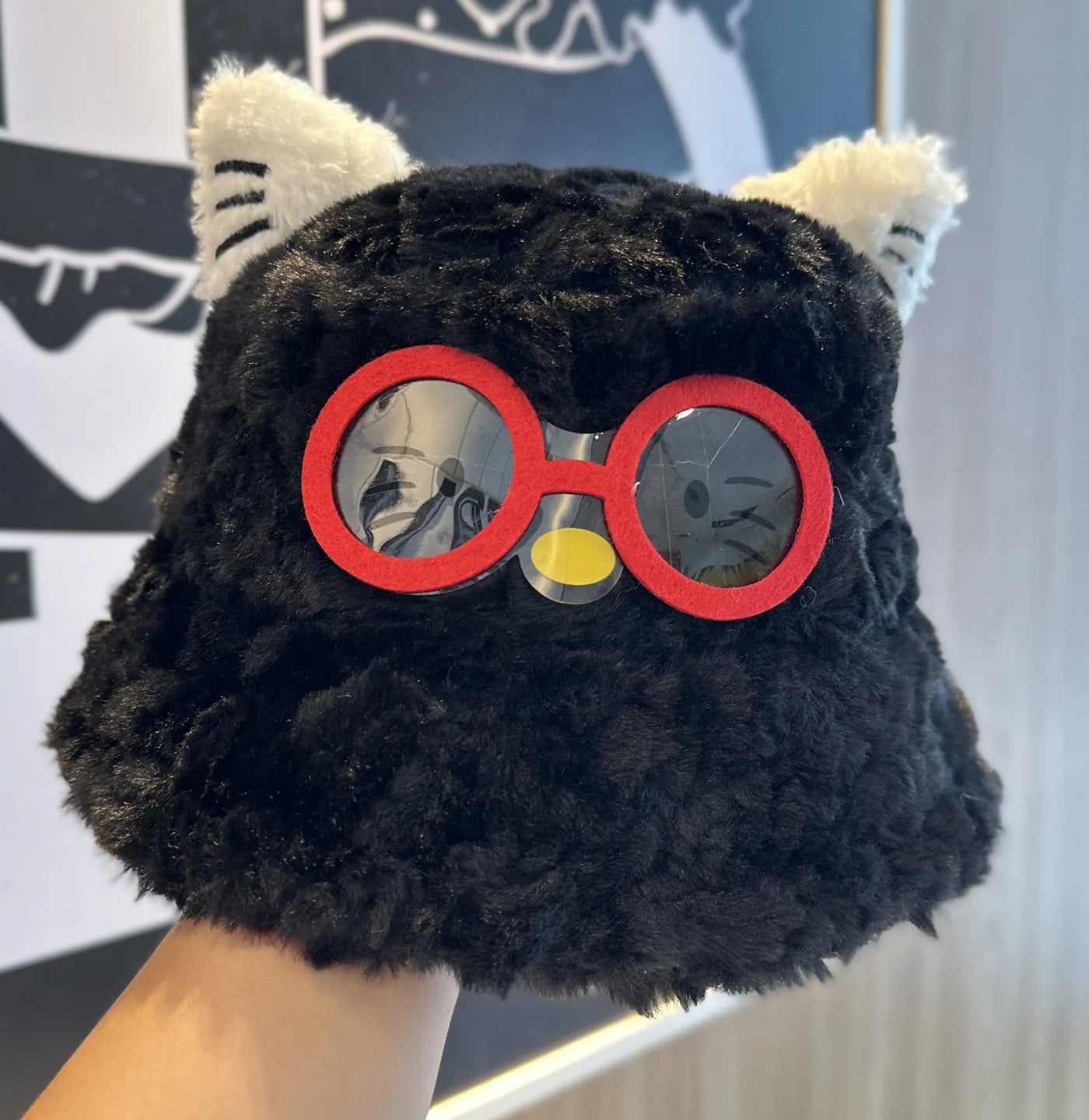Cartoon Plush Warm Bucket Hat